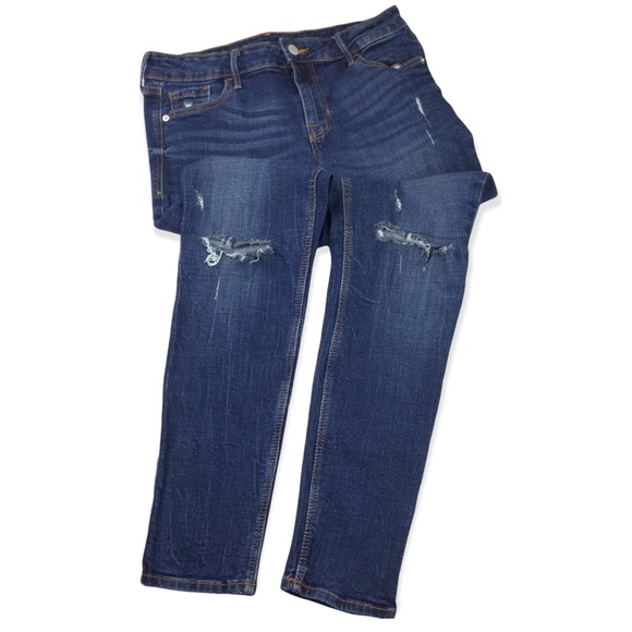 Old Navy Rockstar Super Skinny Jeans Distressed Blue Women's 10 - Picture 1 of 10